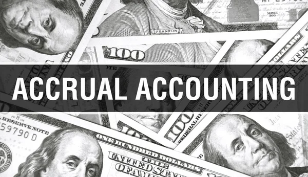 Accrual Accounting Text Concept Closeup American Dollars Cash Money Rendering — Stock Photo, Image