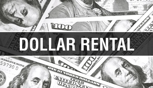 Dollar Rental Text Concept Closeup American Dollars Cash Money Rendering — Stock Photo, Image