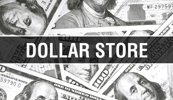 Dollar Store Tekst Concept Closeup American Dollars Cash Money Rendering — Stockfoto