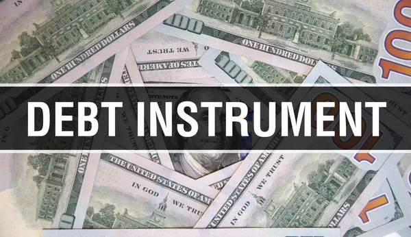 Instrument Dette Texte Concept Gros Plan Dollars Américains Cash Money — Photo