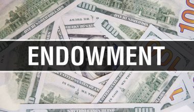 Bağış metni Kavramı Kapanışı. Amerikan Doları Nakit Para, 3D görüntüleme. Dolar Banknote 'ta bağış. Finansal ABD para banknotu Ticari para yatırım kar consepti