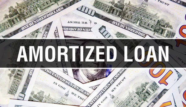 Amortized Loan Κείμενο Concept Κλείσιμο Αμερικάνικα Δολάρια Μετρητά Απόδοση Δάνειο — Φωτογραφία Αρχείου