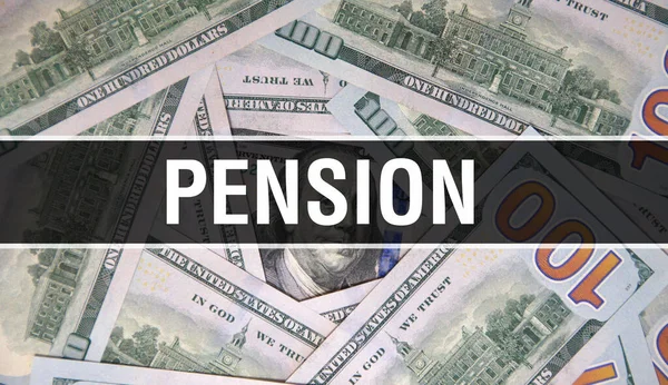 Συνταξιοδοτικό Κείμενο Έννοια Κλείσιμο Αμερικάνικα Δολάρια Μετρητά Απόδοση Συνταξιοδότηση Στο — Φωτογραφία Αρχείου