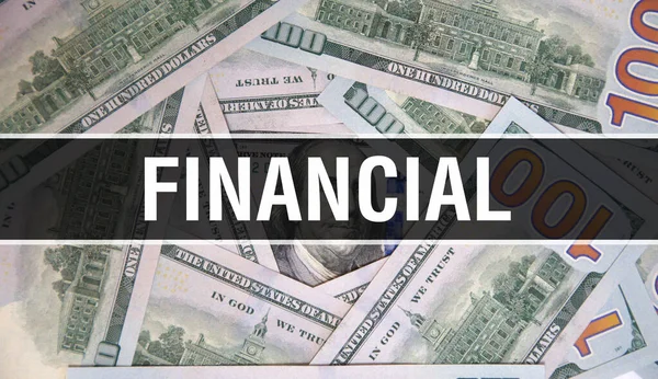 Фінансовий Текст Concept Closeup American Dollars Cash Money Рендеринг Фінансовий — стокове фото