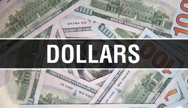 Dollars Tekst Concept Close American Dollars Cash Money Rendering Dollars — Stockfoto