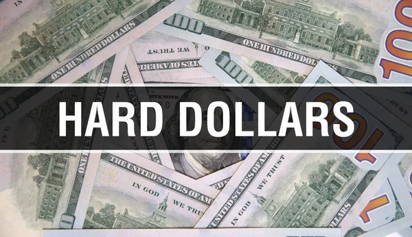 Harte Dollars Text Konzept Nahaufnahme American Dollars Cash Money Rendering — Stockfoto