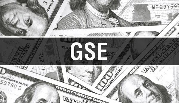 Gse Text Concept Closeup Dolari Americani Bani Cash Redare Gse — Fotografie, imagine de stoc
