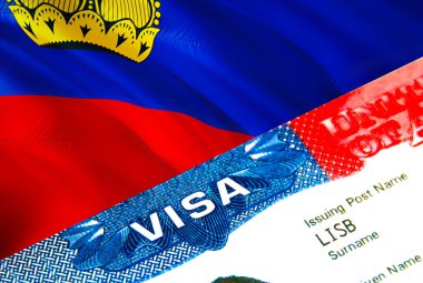 Lihtenştayn göçmen vizesi. Lihtenştayn 'a yakın VISA kelimesine odaklanan vize, 3D görüntüleme. Pasaport çoklu girişinde vizeli Lihtenştayn 'a seyahat ya da göç. ABD