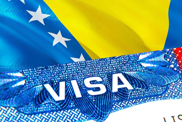 Visa Bosnia Herzegovina Viaje Bosnia Herzegovina Centrándose Palabra Visa Representación —  Fotos de Stock