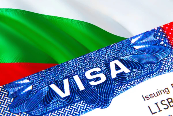 Bulgaria Visa Паспорті Уса Імміграційна Віза Громадян Булгарії Фокусується Візі — стокове фото