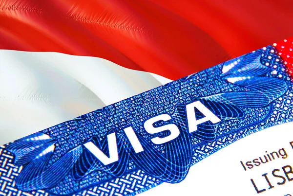 Indonesia Visa Passport Usa Immigration Visa Indonesia Citizens Focusing Word — Stock Photo, Image