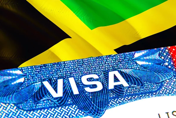 Jamaica Visa Travel Jamaica Focusing Word Visa Rendering Jamaica Immigrate — ストック写真
