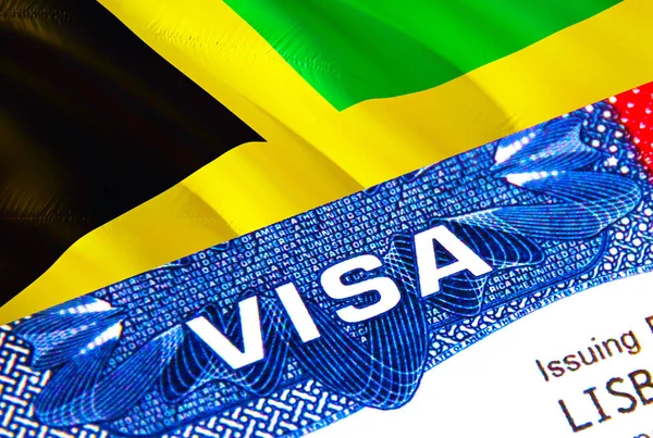 Jamaica Visa Passport Usa Immigration Visa Jamaica Citizens Focusing Word — ストック写真