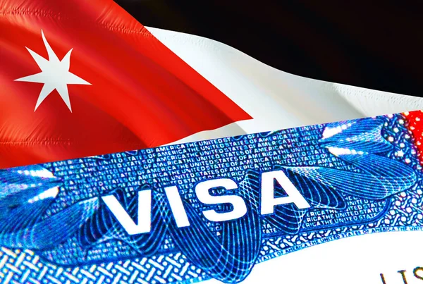 Jordan Visa Travel Jordan Focusing Word Visa Rendering Jordan Immigrate — ストック写真