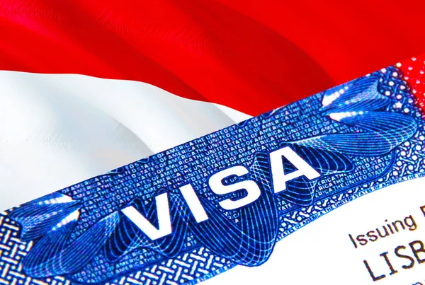 모나코 여권이야 Visa 모나코 시민들을 비자를 발행하는 비자이다 모나코 비자를 — 스톡 사진