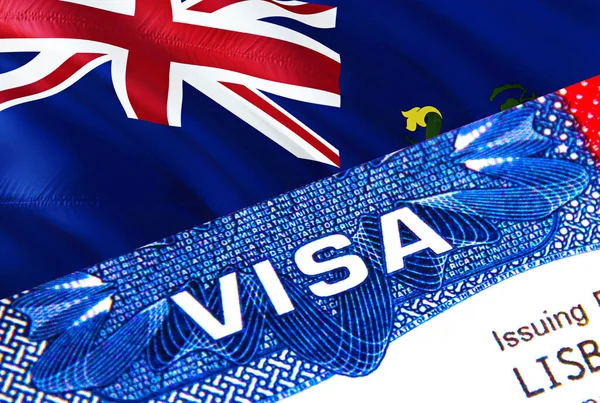 Піткерн Острови Віза Паспорті Сша Імміграційна Віза Жителів Островів Піткерн — стокове фото
