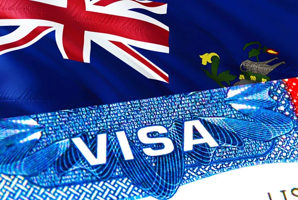 Pitcairn Islands Visa Travel Pitcairn Islands Focusing Word Visa Rendering — Stock Photo, Image