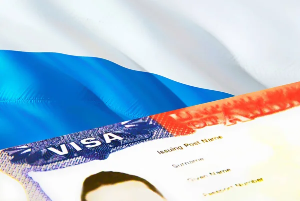 San Marino Immigration Document Close Passport Visa San Marino Flag — Stock Photo, Image