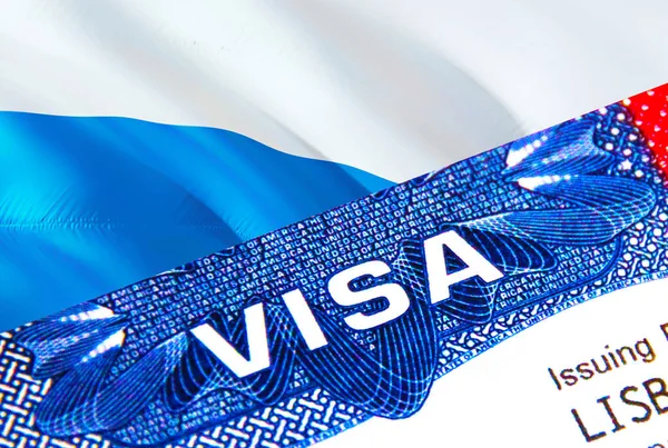 San Marino Visa in passport. USA immigration Visa for San Marino citizens focusing on word VISA. Travel San Marino visa in national identification close-up,3D rendering. San Marino multi entrance i