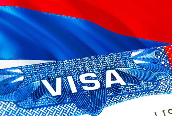 Serbia Visa Travel Serbia Focusing Word Visa Rendering Serbia Immigrate — Stock Photo, Image