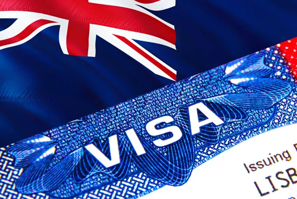 Turks and Caicos Islands Visa in passport. USA immigration Visa for Turks and Caicos Islands citizens focusing on word VISA. Travel Turks and Caicos Islands visa in national identificatio