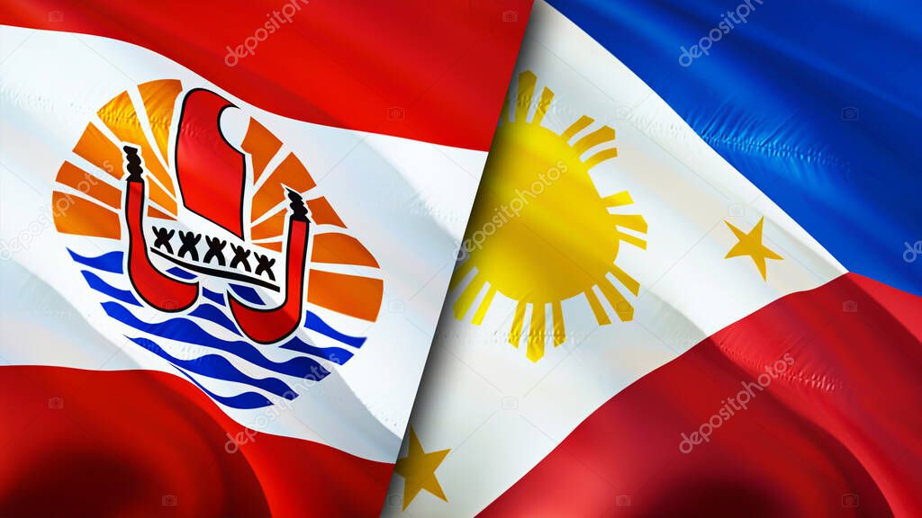 French Polynesia And Philippines Flags 3d Waving Flag Design French Polynesia Philippines Flag Picture Wallpaper French Polynesia Vs Philippines Image 3d Rendering French Polynesia Philippine 435381392 Larastock