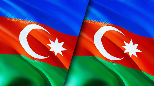 Azerbaijan and Azerbaijan flags. 3D Waving flag design. Azerbaijan Azerbaijan flag, picture, wallpaper. Azerbaijan vs Azerbaijan image,3D rendering. Azerbaijan Azerbaijan relations alliance an