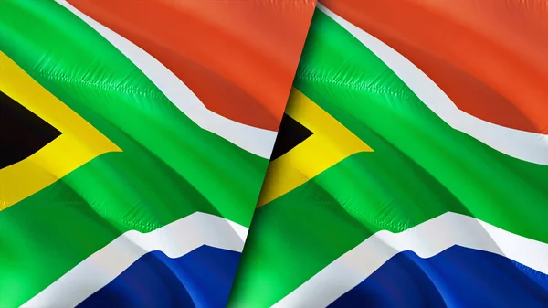 Banderas Sudáfrica Sudáfrica Diseño Banderas Waving Sudáfrica Bandera Sudáfrica Foto —  Fotos de Stock