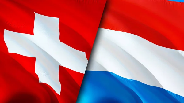 Flagi Szwajcarii Luksemburga Projektowanie Flagi Szwajcaria Luksemburg Flaga Obraz Tapeta — Zdjęcie stockowe
