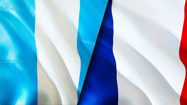 과테말라와 프랑스의 웨이브 디자인 과테말라의 과테말라 프랑스 이미지 렌더링 과테말라 — 스톡 사진