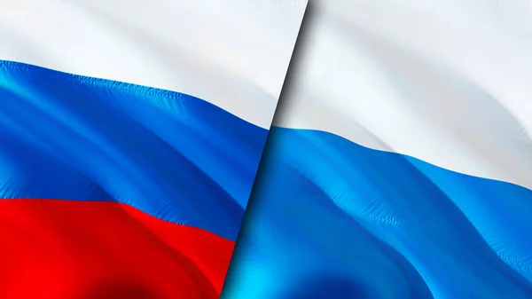 Rusland San Marino Vlaggen Waving Vlag Ontwerp Rusland San Marino — Stockfoto