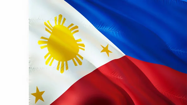 Nepal and Philippines flags. 3D Waving flag design. Nepal Philippines flag, picture, wallpaper. Nepal vs Philippines image,3D rendering. Nepal Philippines relations alliance and Trade,travel,touris