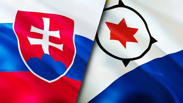 Флаги Словакии Бонэйра Wawing Дизайн Флага Флаг Словакии Бонэйр Фото — стоковое фото