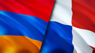 Ermenistan ve Panama bayrakları. 3 boyutlu dalgalanan bayrak tasarımı. Ermenistan Panama bayrağı, resim, duvar kağıdı. Ermenistan, Panama 'ya karşı, görüntü 3D. Ermenistan Panama ilişkileri ittifak ve ticaret, seyahat, turizm konsepti