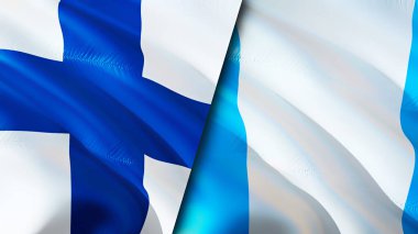 Finlandiya ve Guatemala bayrakları. 3 boyutlu dalgalanan bayrak tasarımı. Finlandiya Guatemala bayrağı, resim, duvar kağıdı. Finlandiya, Guatemala 'ya karşı, görüntü 3D. Finlandiya Guatemala ilişkileri ittifak ve ticaret, seyahat, turnuva