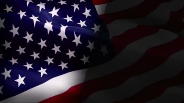 ABD bayrak video gradyan arka planı. Amerikan Bayrakları Kapanıyor. Anma Günü için ABD bayrağı kapanış videosu. 3D Amerikan Bayrağı Ağır çekim videosu. ABD Bayrak Hareketi HD 'nin ABD Arkaplan Kararı. 