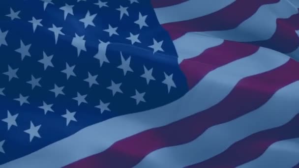 アメリカ国旗を掲揚 アメリカ国旗のビデオ 3Dアメリカ国旗スローモーションビデオ 米国国旗運動ループHd解像度Usa背景 米国は記念愛国者の日のための閉鎖ビデオをフラグ — ストック動画