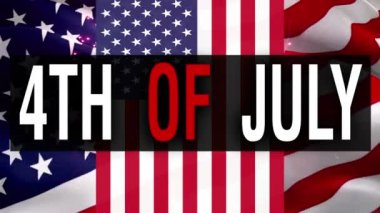 ABD bayrak arka planında 4 Temmuz kutlu olsun. Amerikan Bağımsızlık Günü, 4 Temmuz Amerika. 4 Temmuz bayrağı Amerika 'nın arka planında izole edilmiş. 4 Temmuz 1776. Siyaset Başkanları konsepti