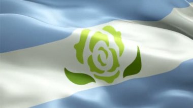 Gökkuşağı Biseksüel Gurur Bayrağı rüzgarda sallanıyor. Gerçekçi Achillean Flag geçmişi. Gökkuşağı Gururu Bayrak Döngüsü Kapanışı 1080p Tam HD 1920X1080 görüntü. Gökkuşağı renkleri LGBT Gay Gurur Bayrakları Tam HD