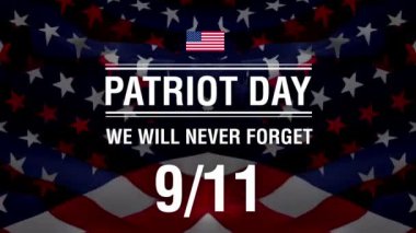 American 9-11 anısına yazılan 9-11 mesajını asla unutmayacağız. Rüzgâr görüntüleri Full HD 'de sallanan video. Amerikan bayrağı 11 Eylül 2001 'de New York' ta video indiriyor. ABD Bayrak Döngüsü Kapanışı 1080p Tam HD 1920X1080 görüntü