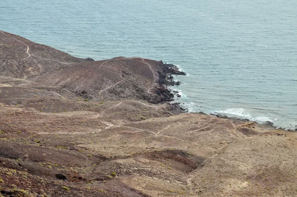 Playa de la costa seca de lava — Foto de Stock