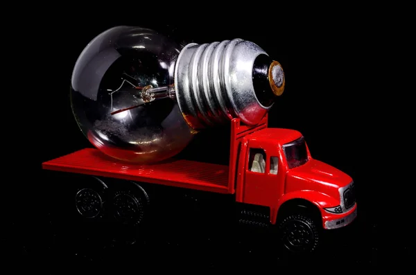 红色的卡车灯泡 — 图库照片