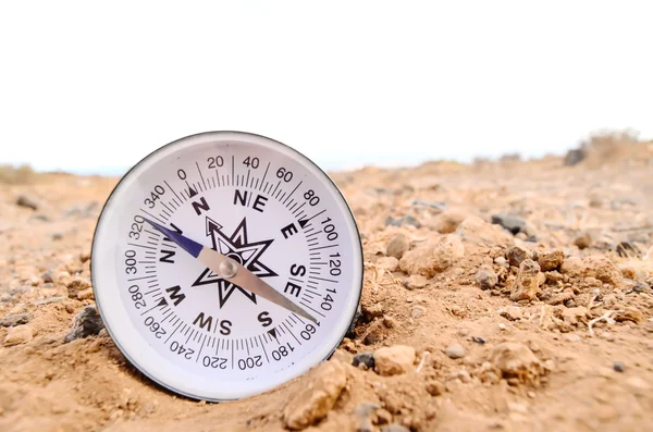 Orientação Concept Metal Compass — Fotografia de Stock