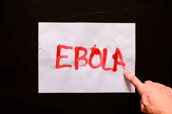 Wort ebola Text — Stockfoto