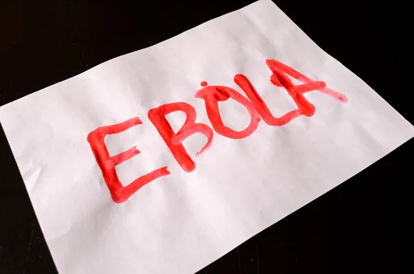 Palavra Ebola Texto — Fotografia de Stock
