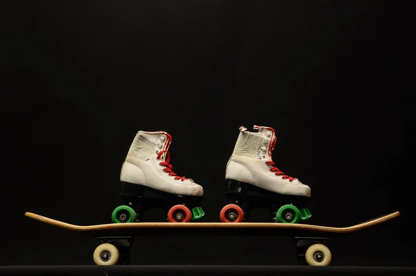 Old Used Wooden Skateboard — Stock Photo, Image