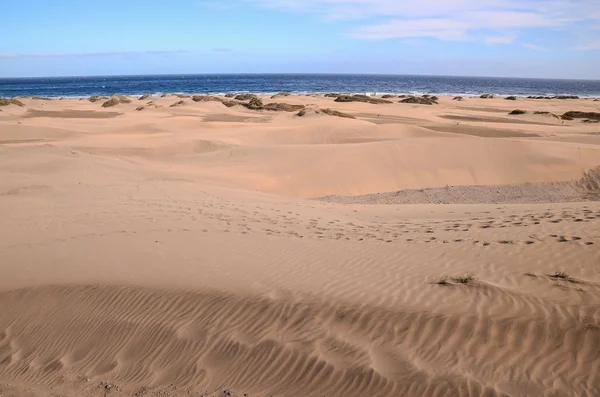 Deserto delle dune di sabbia a Maspalomas — Foto Stock
