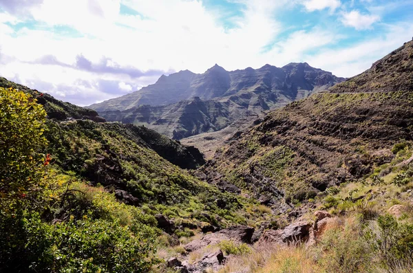 Vulkanická skalní čedičová formace na Gran Canaria — Stock fotografie