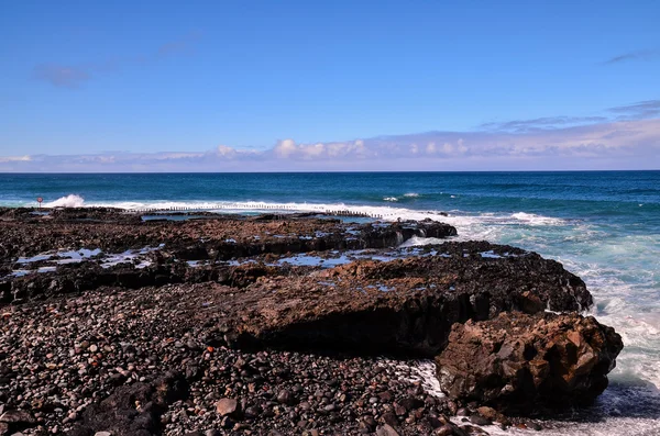 Dry Lava Coast Beach — Stock Photo, Image