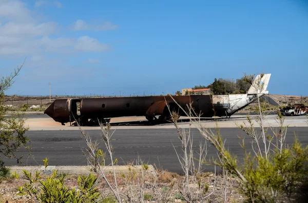 Incidente aereo bruciato — Foto Stock